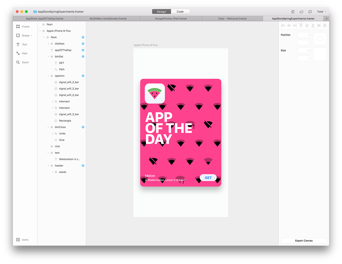 Using Framer to Experiment with Spring Animation Curves in the App ...