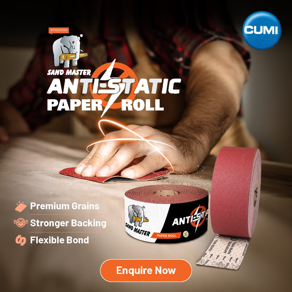Sand Master Anti-Static Paper Roll — Premium Sanding Performance