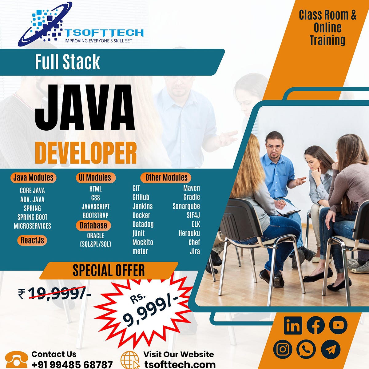 №1 Java Fullstack Online Training In 2023 Tsofttech is a Best training ...