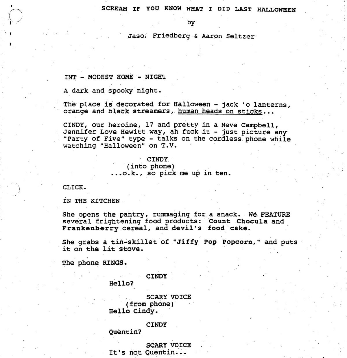 Page One: “Scary Movie” (2000) - Go Into The Story, image size:1200x1239