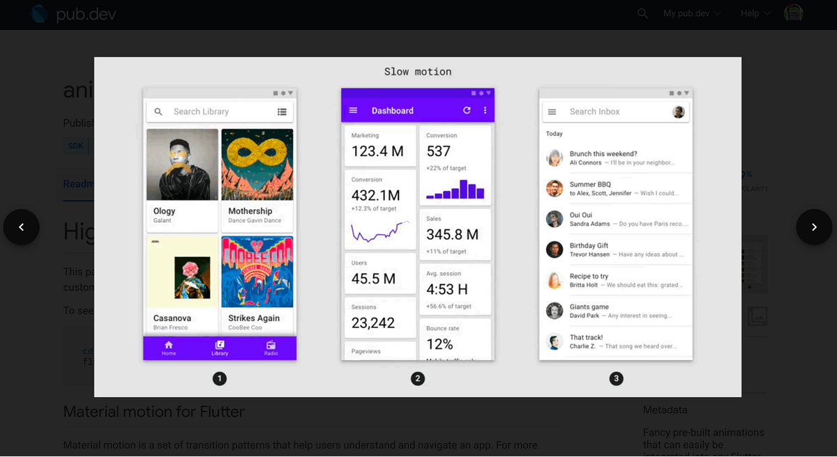 Screenshots and automated publishing for pub.dev by Jonas Finnemann