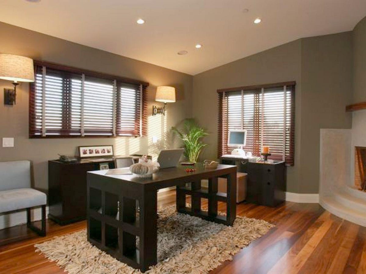 4 Paint Color Ideas for Creating a Decent Office Look by katherine