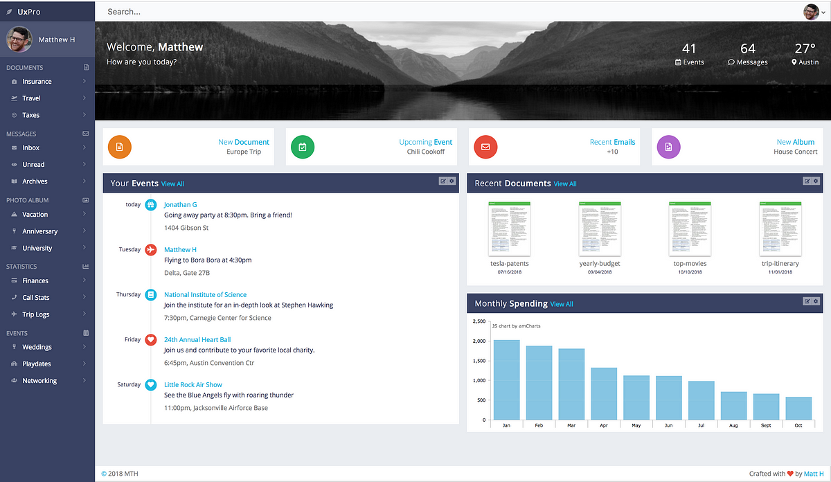 Build a Responsive, Modern Dashboard Layout With CSS Grid and Flexbox ...