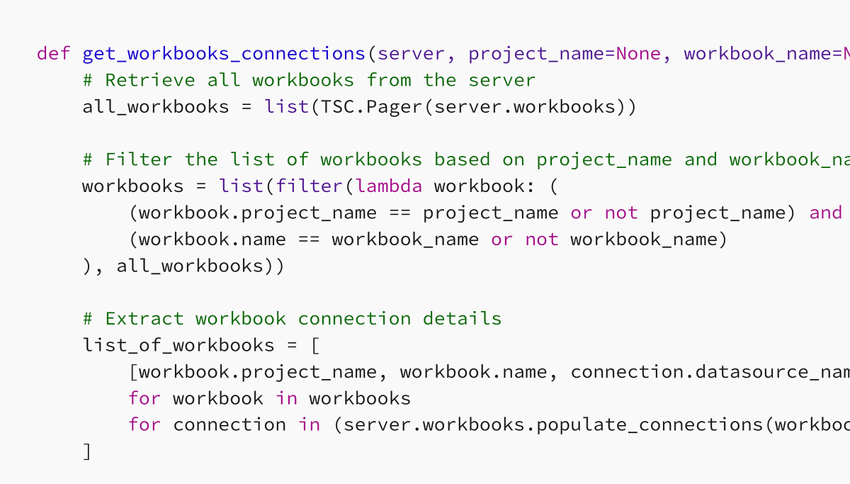 How to explore Tableau Server Connections with Python | by Ludovic ...