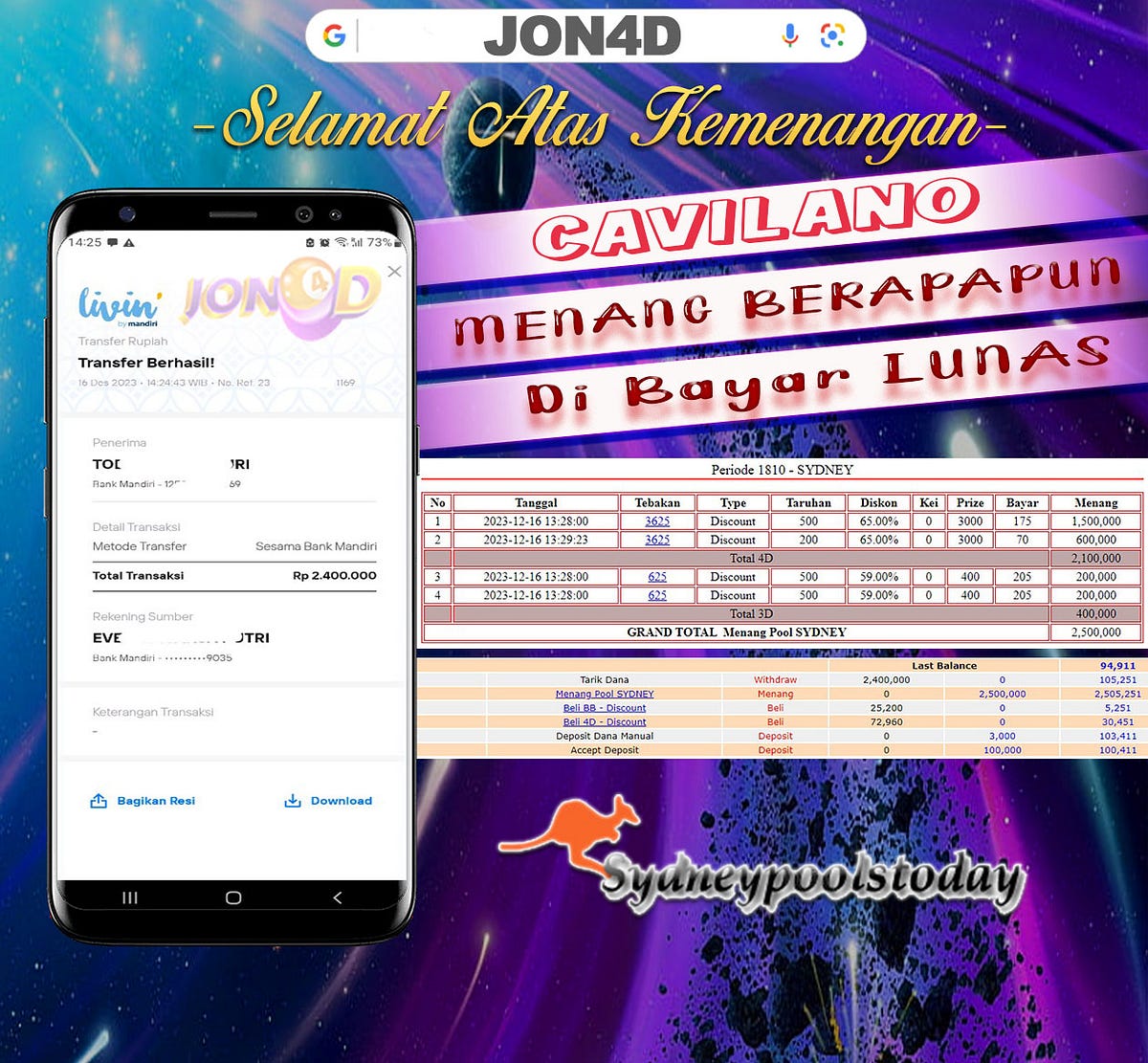 Hujan JP Di mana lagi kalau bukan di JON4D | SITUS SLOT & BANDAR TOGEL