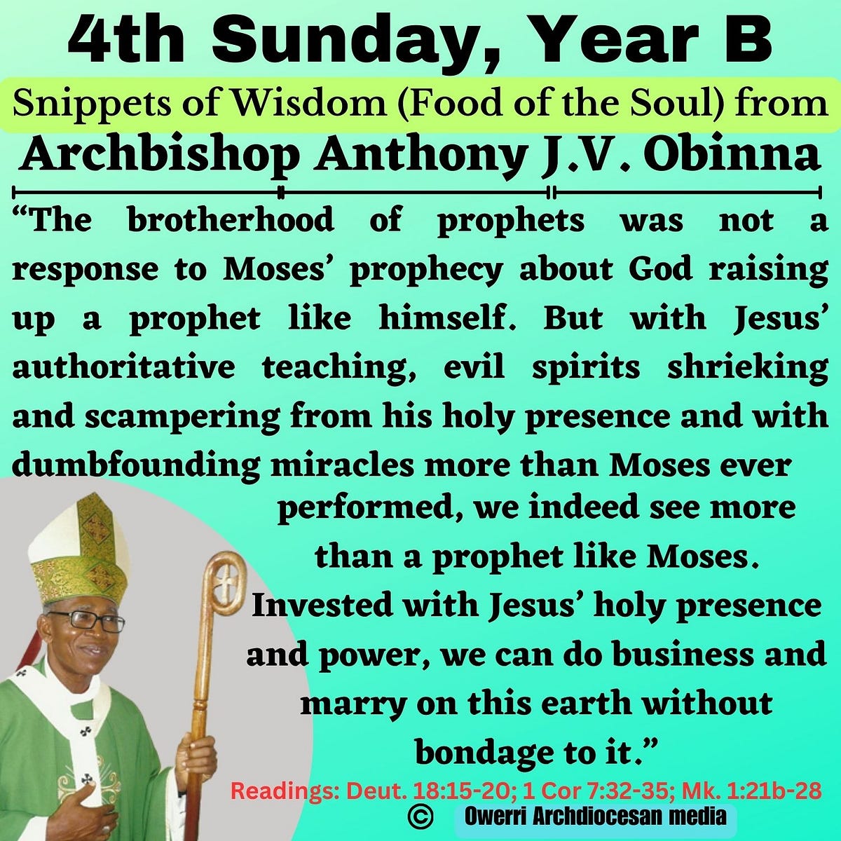 4th Sunday, Year B Aria Fresca Medium