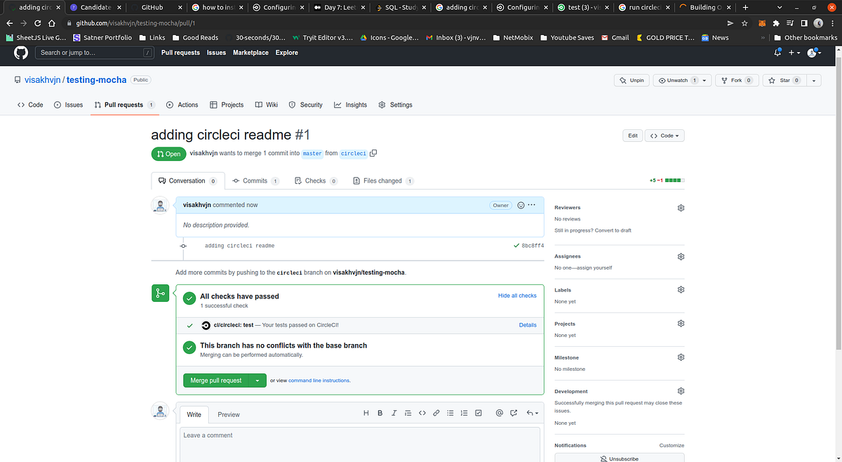 Day 7: LeetCode, Mocha, CircleCI. Previous: Day 6: Office, HackerEarth ...