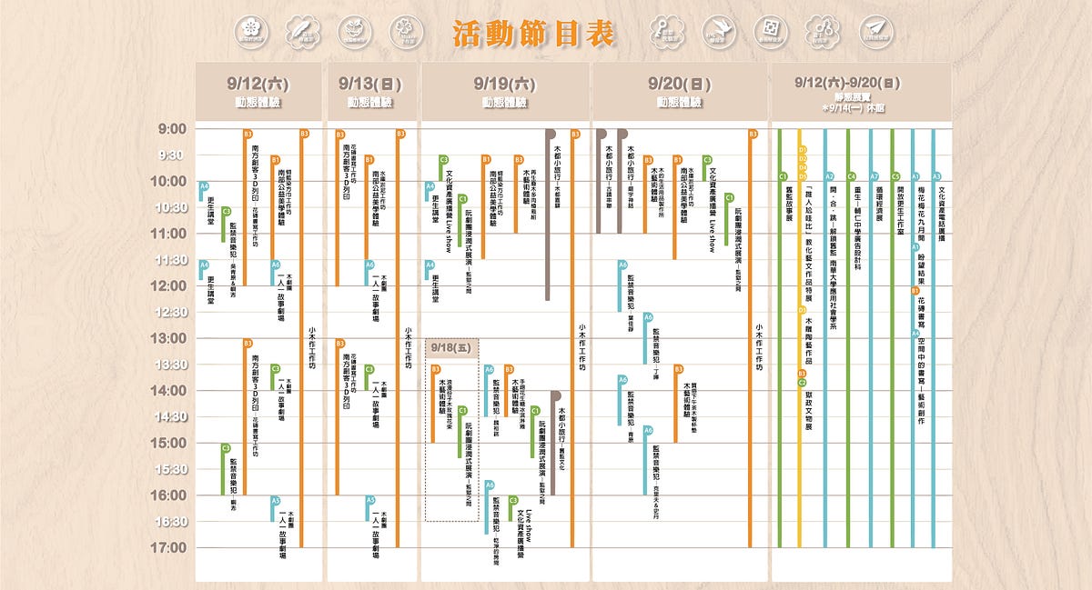 活動全域時程表. 活動總時程表原檔下載區在這裡 | by 讓舊監自由 | 讓舊監自由 | Medium