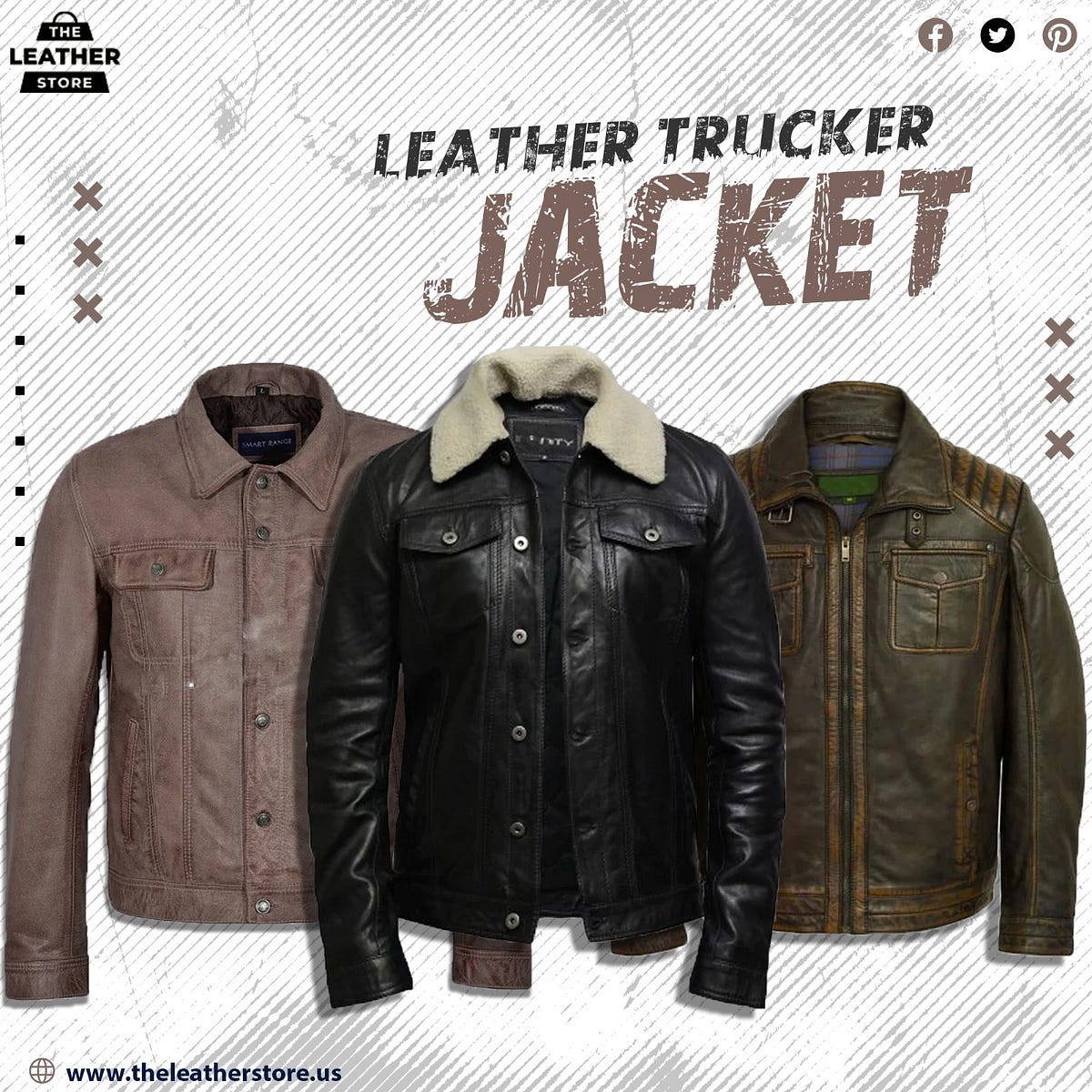 Leather Trucker Jacket - Leatherstore - Medium