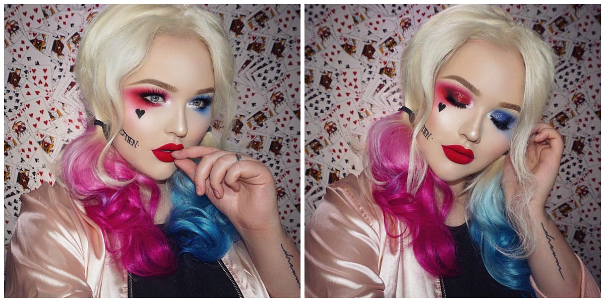 Maquillage Harley Quinn Rouge Et Noir