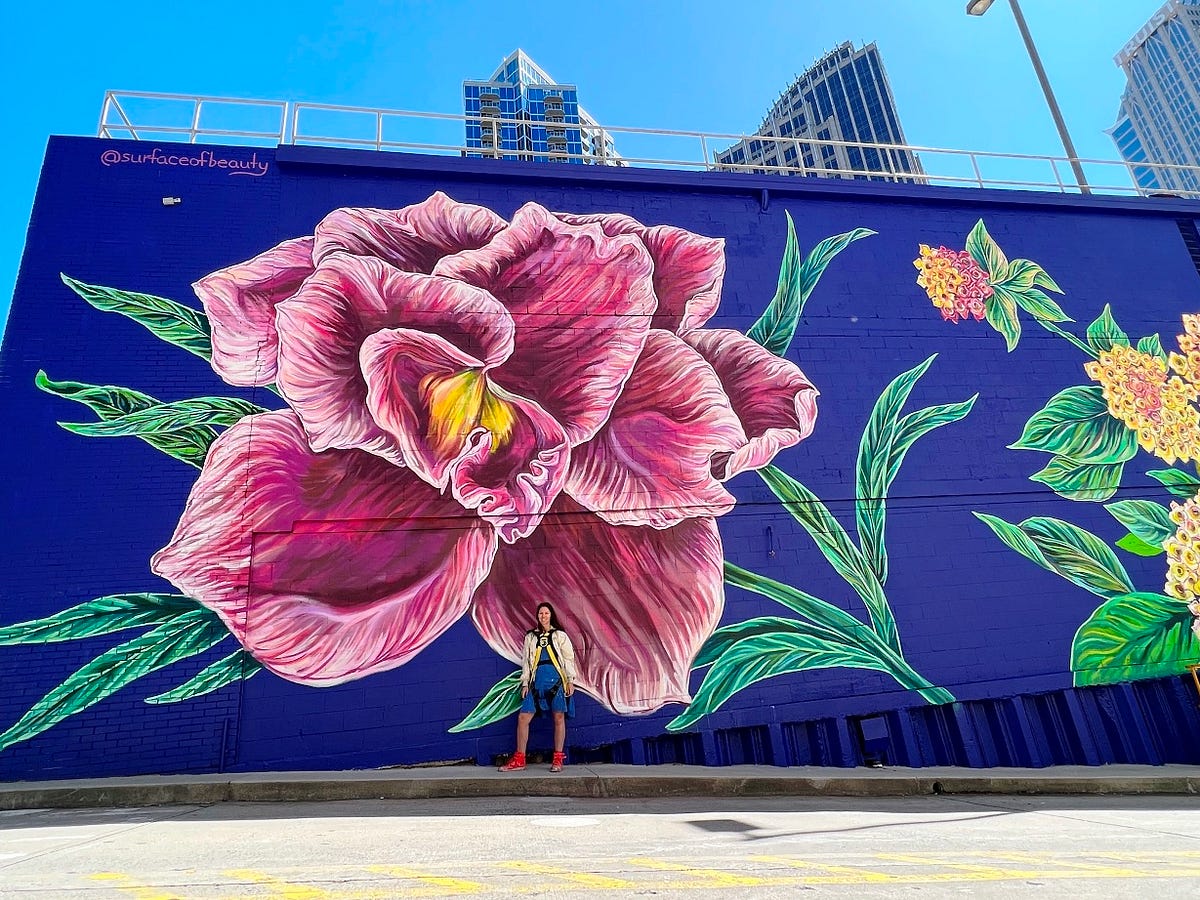 Charlotte Gets a New MuralA 3500 sq feet Flower Mural by Danilo