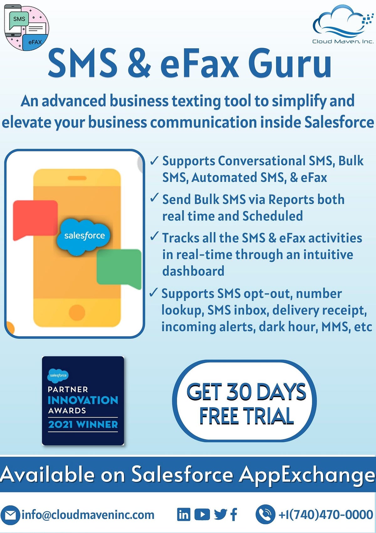 Best SMS App for Salesforce SMS & eFax Guru by Olivia Brownie Medium