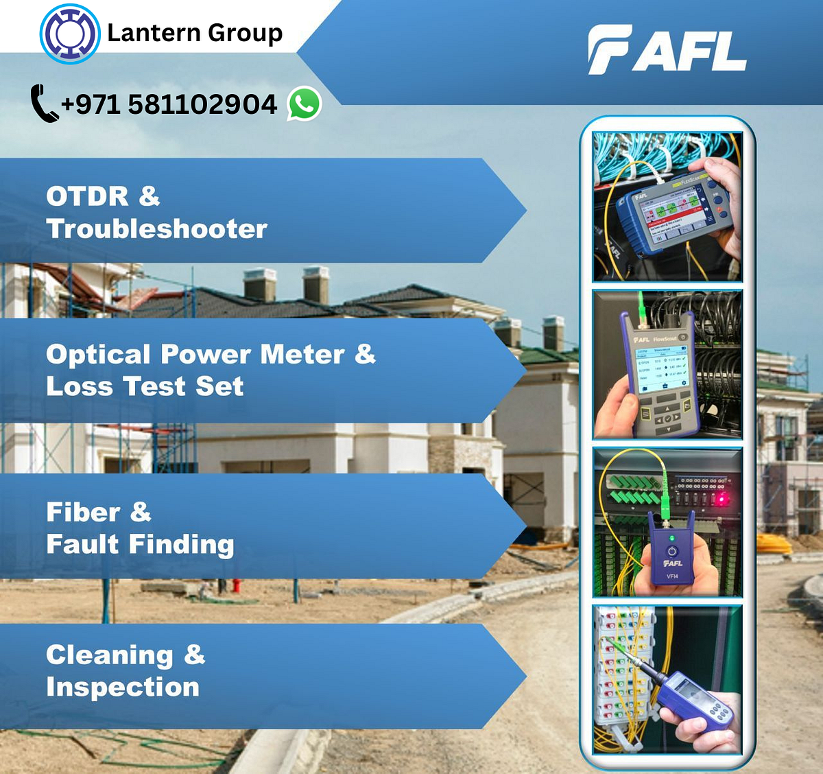 Fiber Optic AFL OTDR, OLTS, Power meter, Laser SourceFujikura Cables