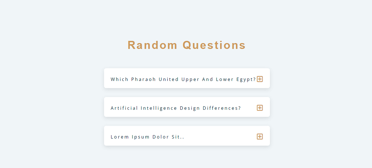 Random question- javascript project - Öryan Karakaş - Medium