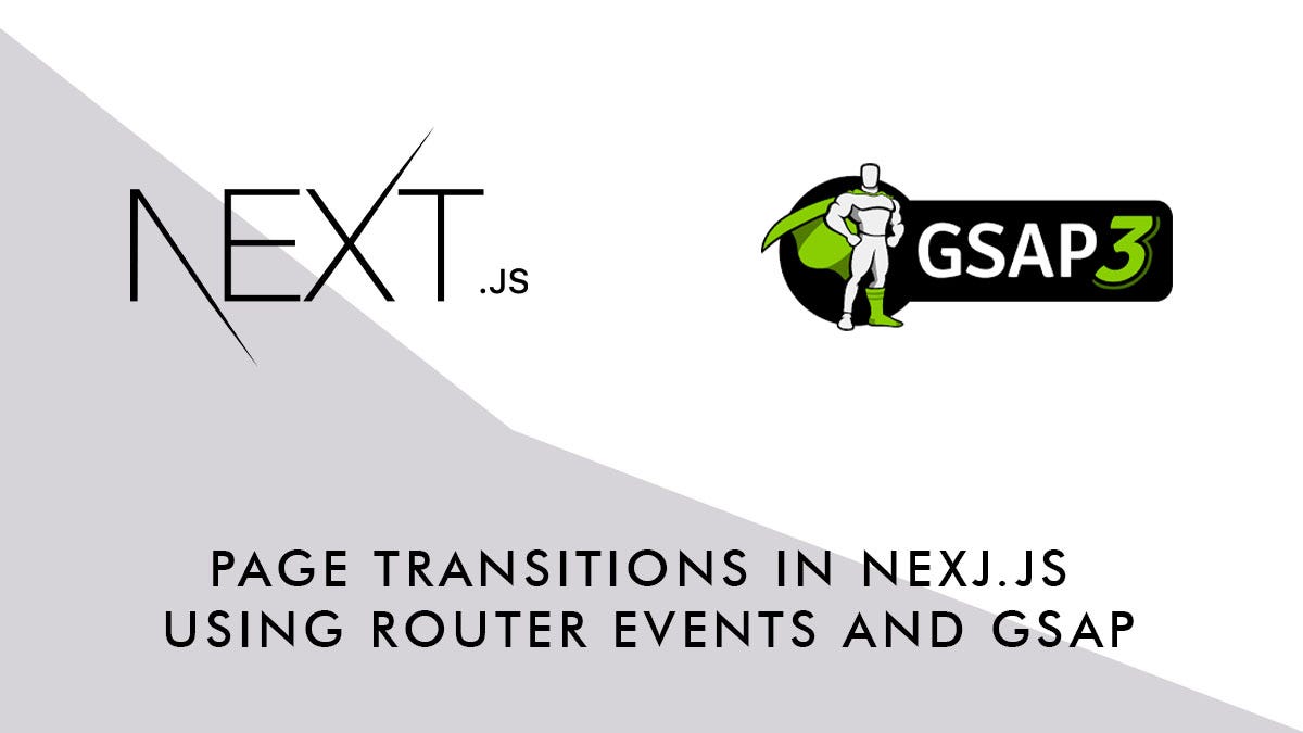 next js page transitions gsap