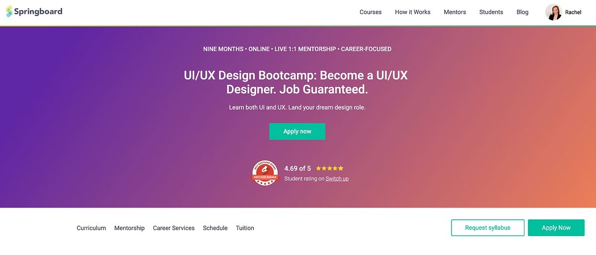 Springboard UX/UI Design Bootcamp Review by Rachel Carranza Medium
