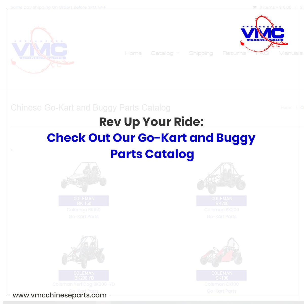 Elevate Your Ride GoKart and Buggy Parts Catalog! VMC Chinese Parts