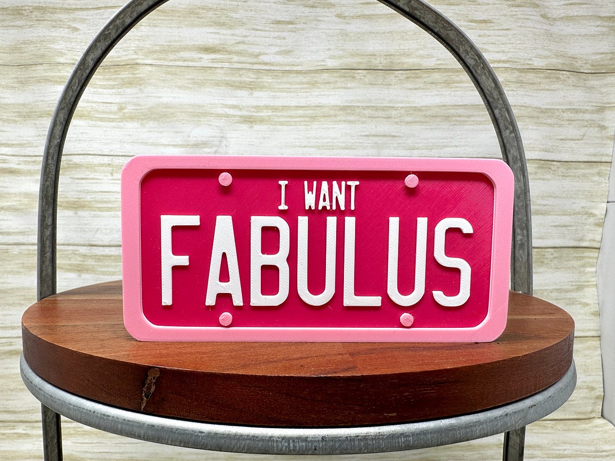 FABULUS License Plate Trinket (High School Musical 2, Sharpay Evans ...