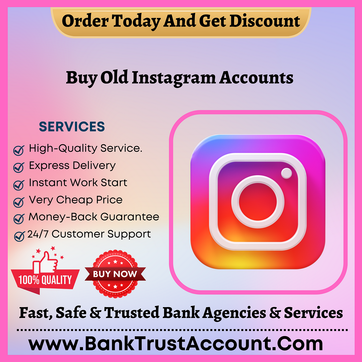 Buy Instagram Accounts - 100% Real, Aged, Cheap & Verified