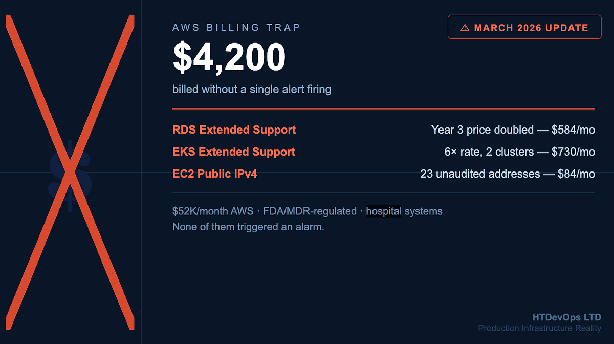 AWS Hidden Charges 2026: RDS Extended Support, EKS Billing, and Public ...