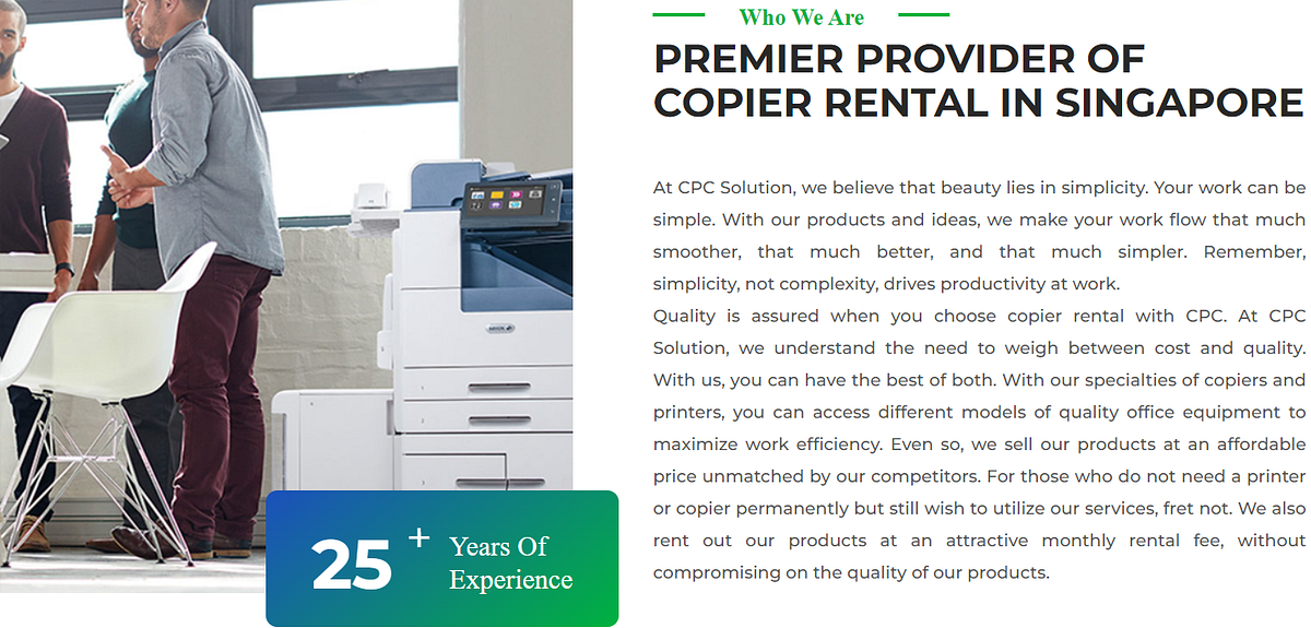 Efficient and CostEffective Copier Machine Rental with CPC Solution by CPC Solution Aug
