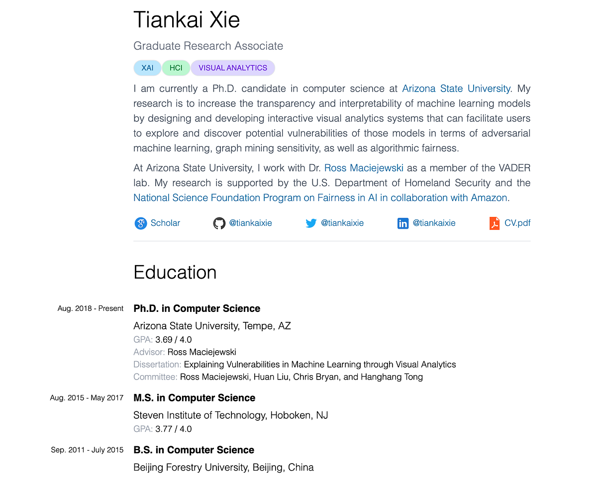 Build an extendable CV profile with Next.js and Vercel | by Tiankai Xie ...