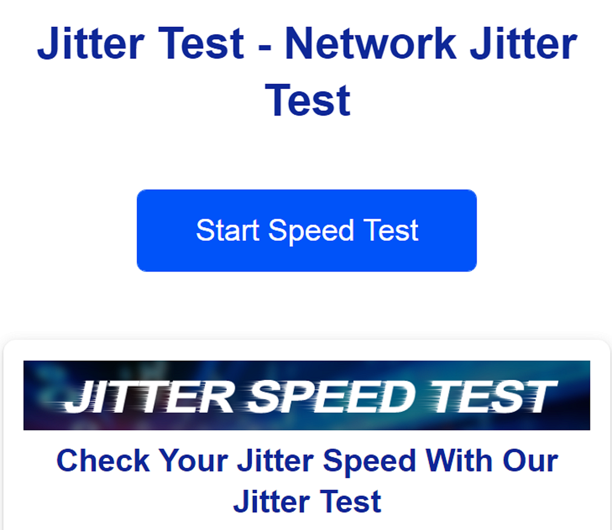 Network Jitter Test. Jitter alludes to irregular defers in… by Test My Speed Medium