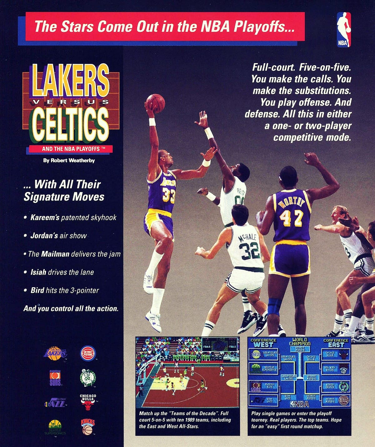Lakers versus Celtics and the NBA Playoffs 1989/DOS/Electronic Arts