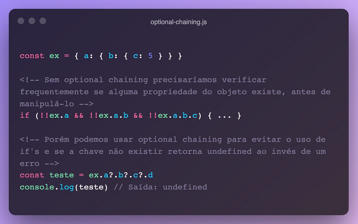 Optional Chaining - FrankRocha.js - Medium