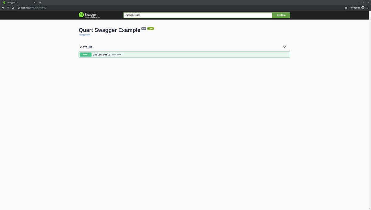 Using SwaggerUI with Quart. In this post, I will explain how to use ...
