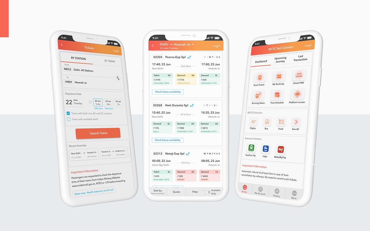 Case study Mobile app redesign. What is IRCTC Rail Connect App? by