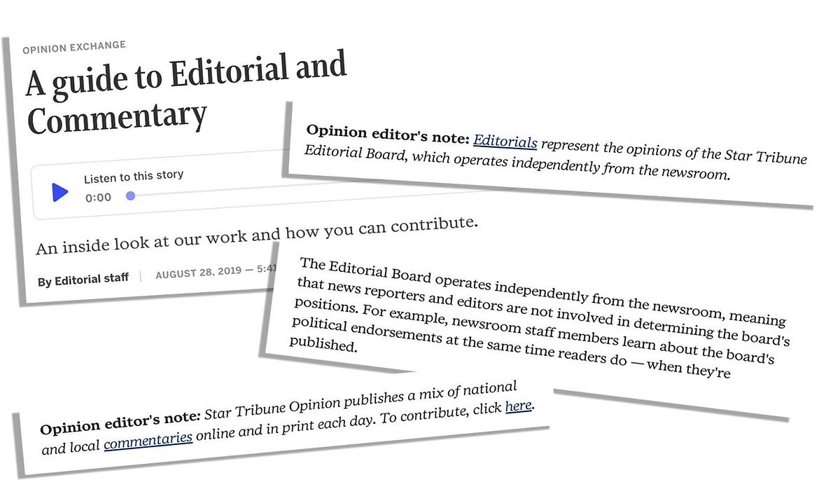 How the Star Tribune added clarity to opinion content by Joy Mayer