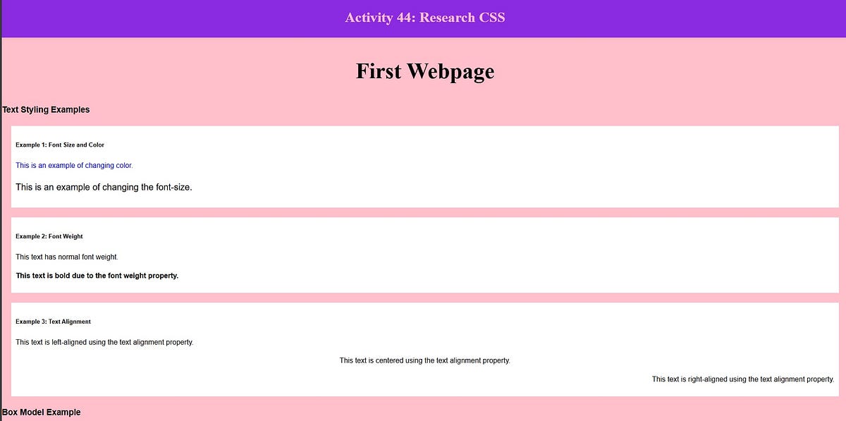 Activity 44: Research CSS. Introduction What is CSS? The web… | by ...