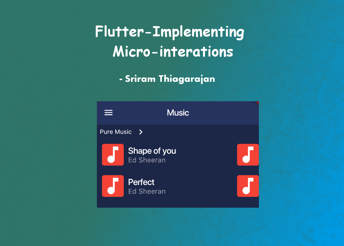 Flutter — Implementing Microinteractions — Scrollable Horizontal List