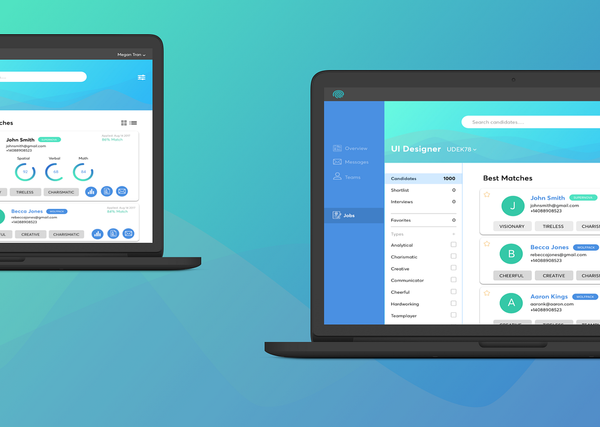 Recruiting Dashboard— a UX/UI Design Challenge | by Megan Tran (She/Her ...