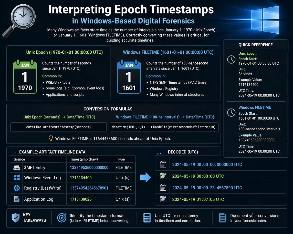 Interpreting Epoch Timestamps in Windows-Based Digital Forensics | by ...