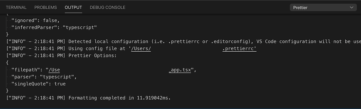 Prettier single quote setting not respected in .tsx files (VS Code ...