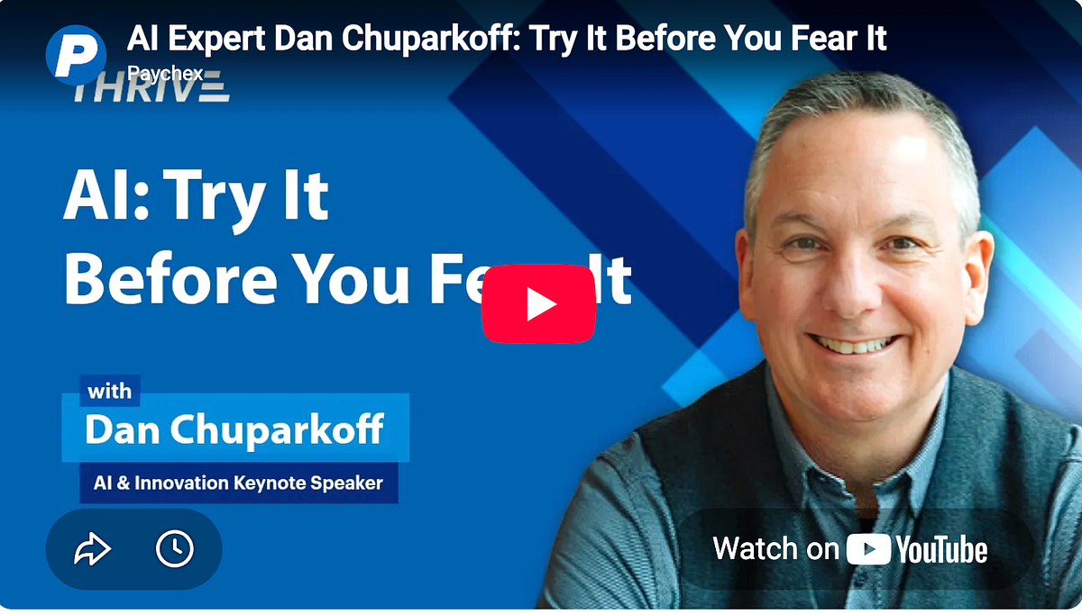 AI Expert Dan Chuparkoff: Try It Before You Fear It
