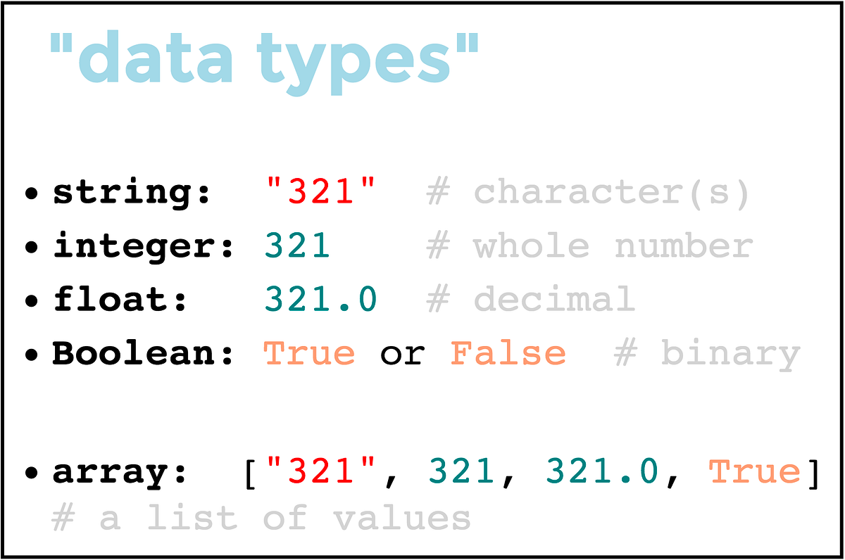 Data types, pt. 1. [vocab] integer | by M. Lim | Intro to Programming ...