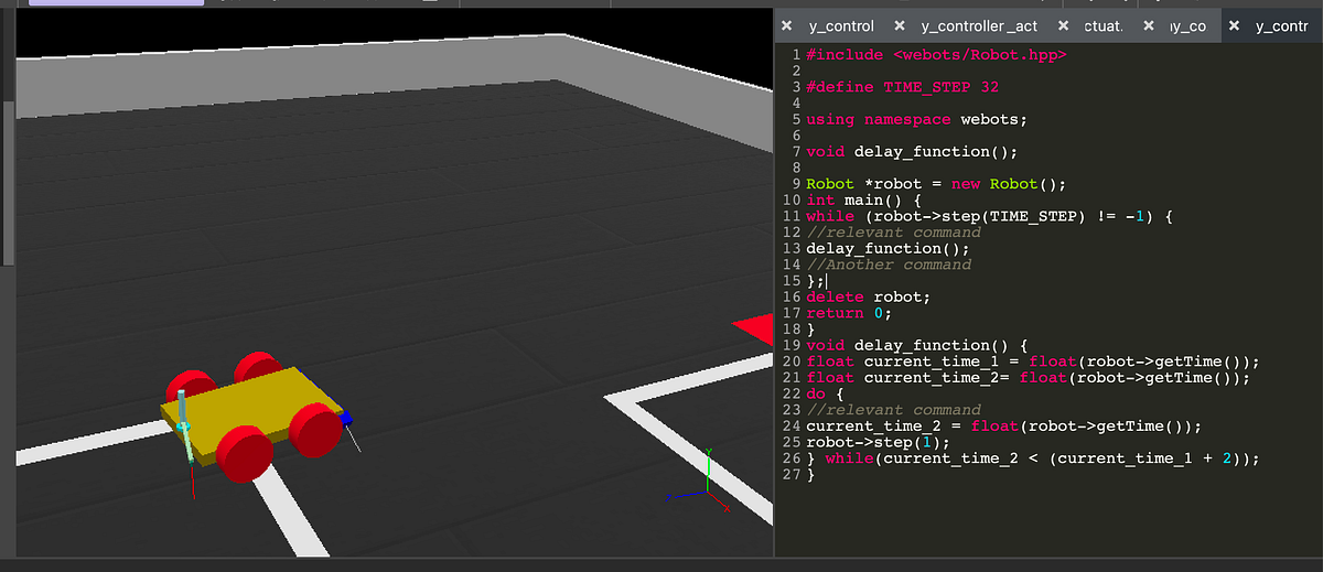 How to add a delay in Webots? | Medium