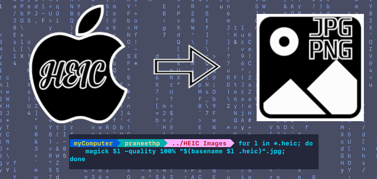 Converting Apple HEIC Images to JPG or PNG Images in Linux by