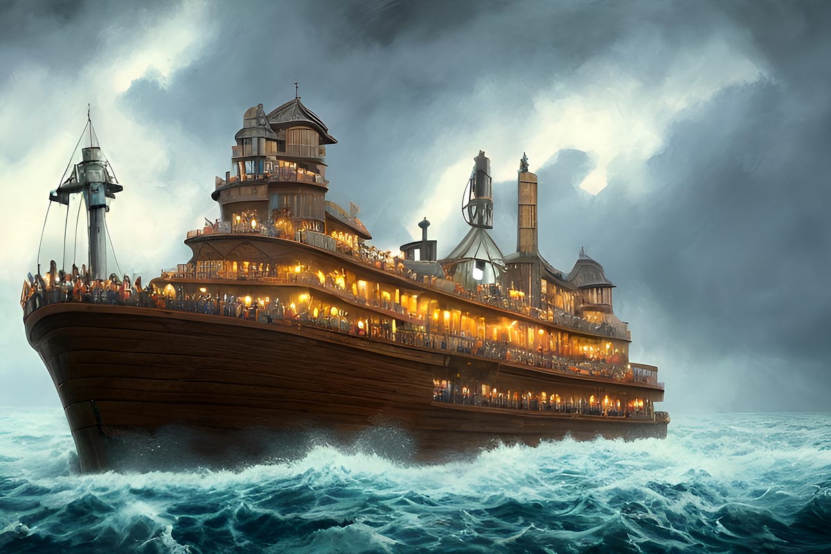 Noah’s Ark as Depicted by AI. Could the ark have looked like one of