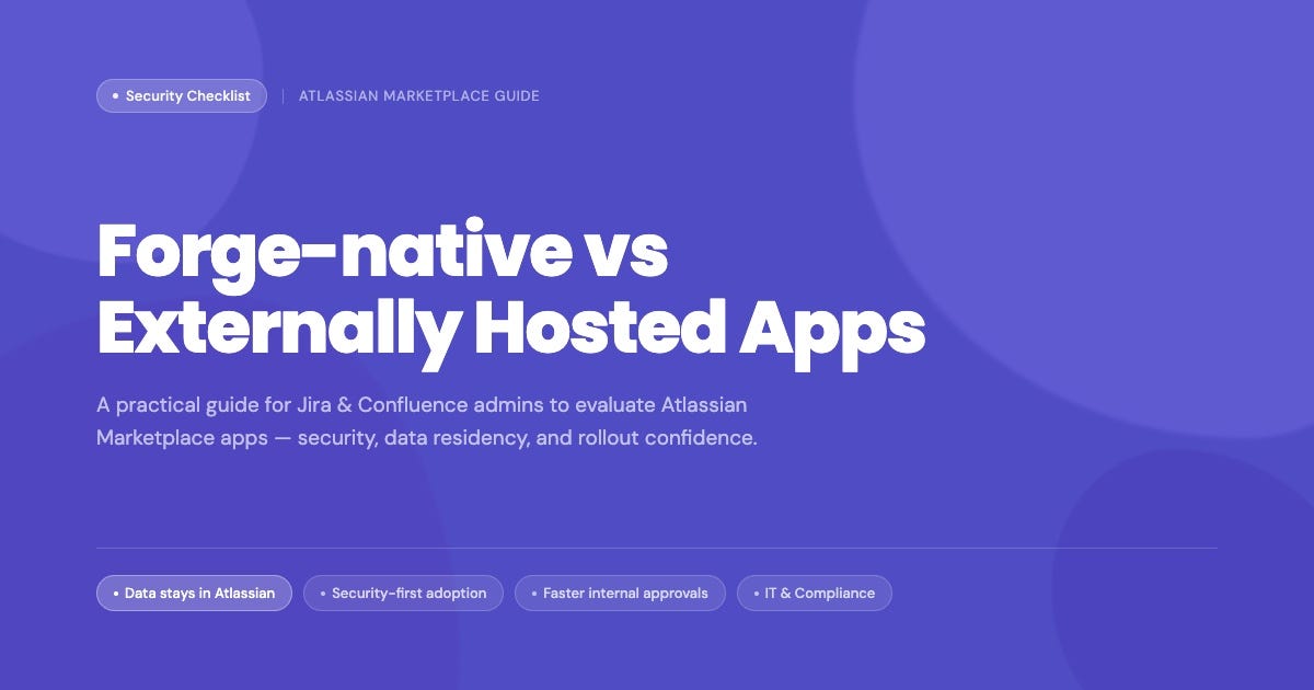 A Practical Security Checklist for Atlassian Marketplace Apps