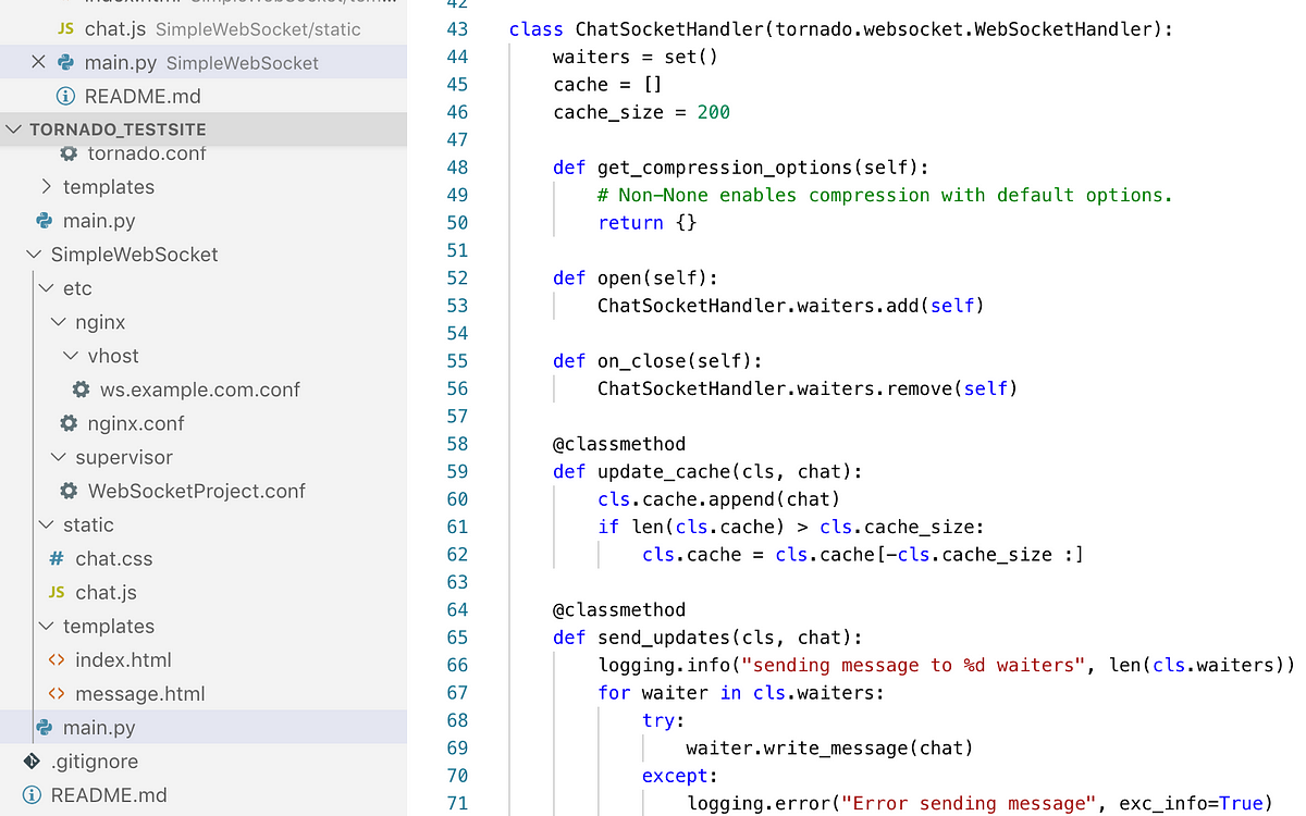 A Simple Python Tornado/WebSocket Example by M.François Medium