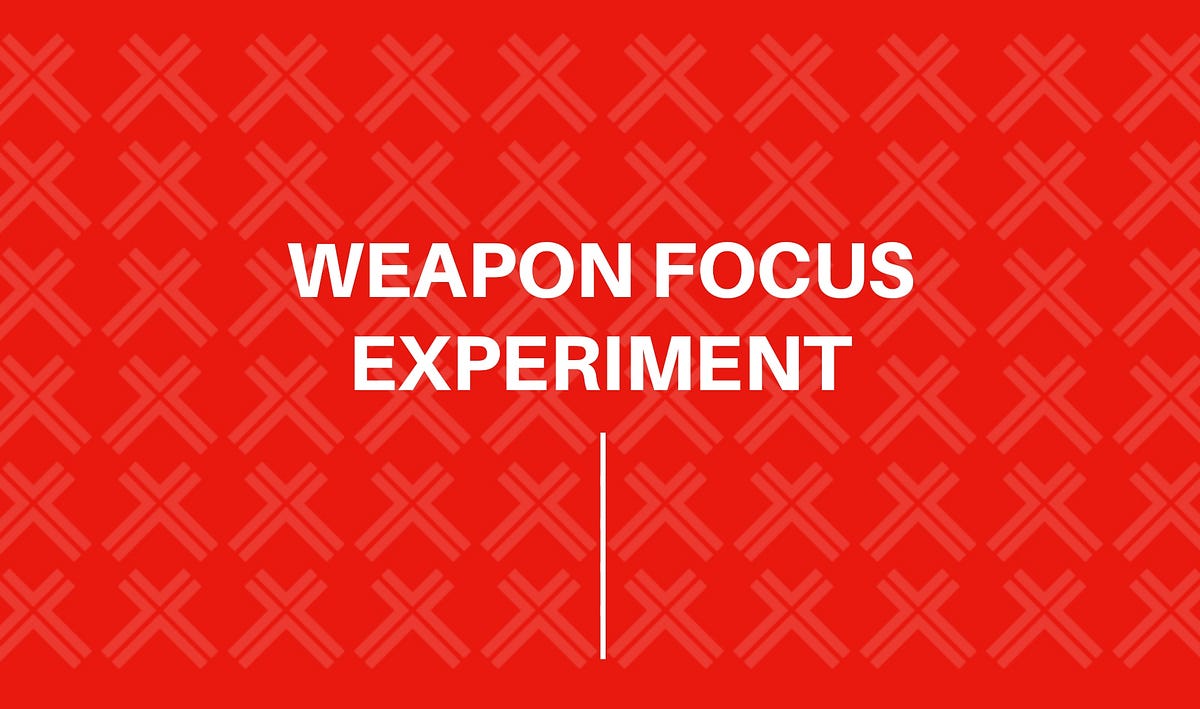 The weapon focus experiment Elizabeth Loftus and John Palmer 1974