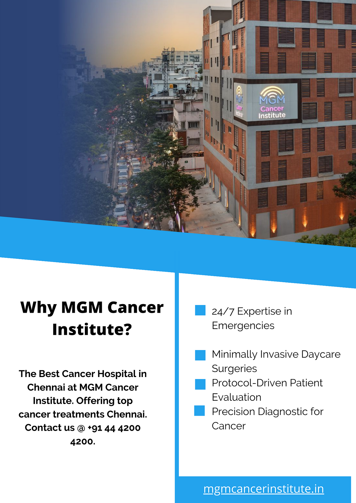 Why MGM Cancer Institute Chennai. Discover the exceptional services and ...