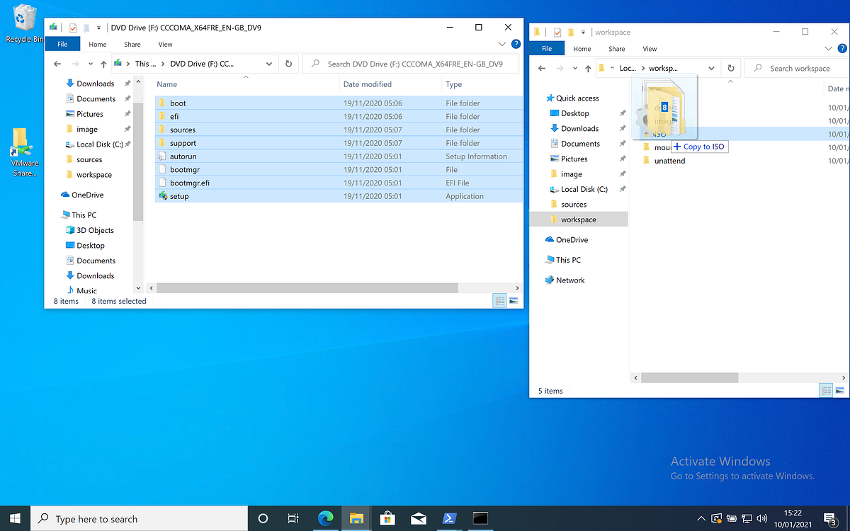 Adding custom drivers to Windows 10 ISO Boot Image. Example Integrate