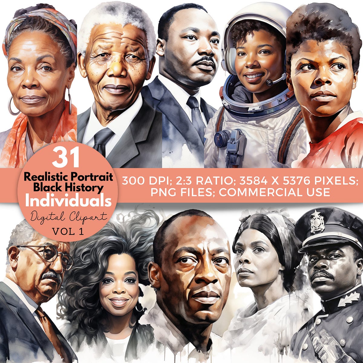Black History Figures Clipart, Black History png for Black History ...