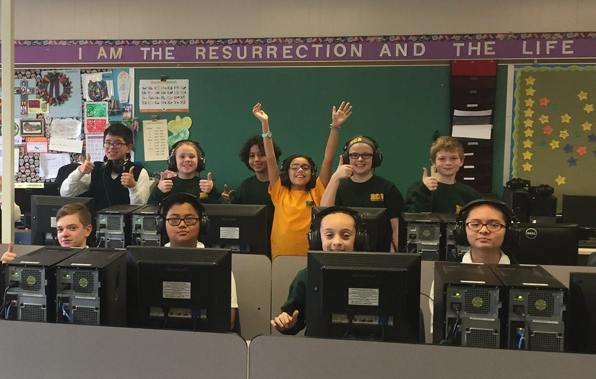 Bringing coding to the classroom. Resurrection Catholic School students ...