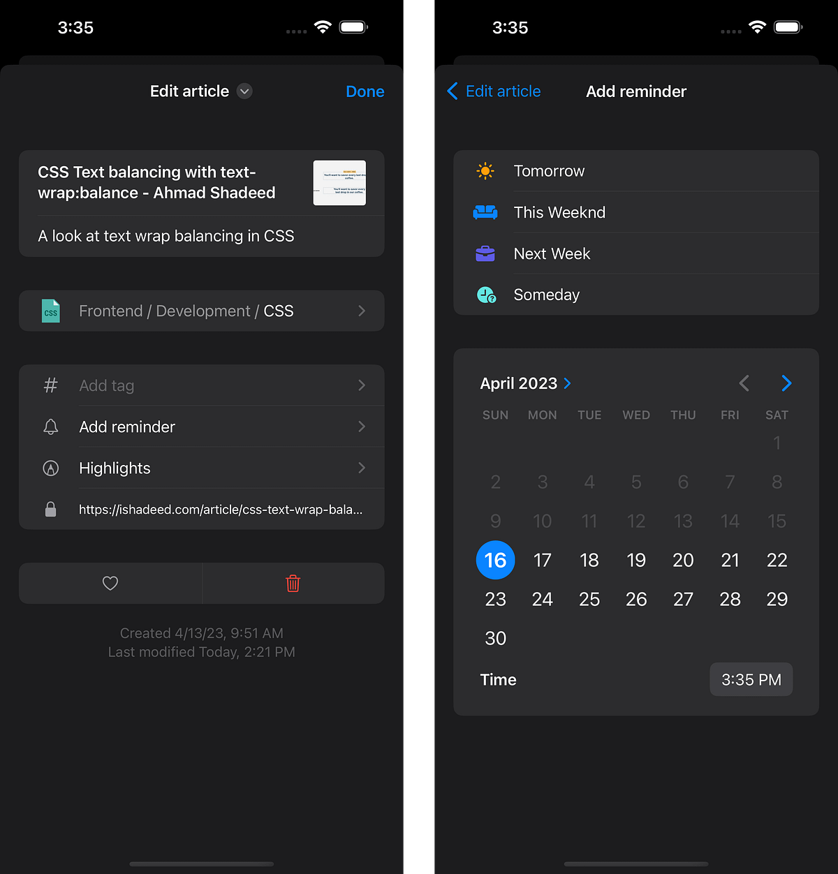 New Feature Reminders Raindrop.io Blog